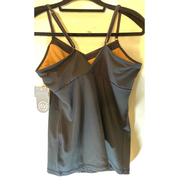 Adrienne Vittadini Black Karma Coolplus Adjustable Strap Tank Top NWT Size M - Picture 2 of 3